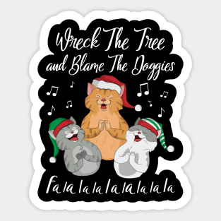 Fa La La La Kitties Sticker